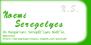 noemi seregelyes business card